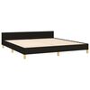 vidaXL Bedframe met hoofdeinde stof zwart 180x200 cm