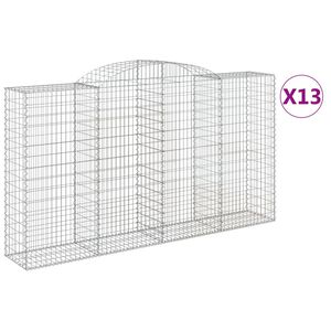 vidaXL Schanskorven 13 st gewelfd 300x50x160/180 cm ijzer