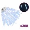 vidaXL Kerst IJspegellamp 200 LED's Koud Wit 20 m Acryl PVC