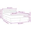 vidaXL Boxspring met matras fluweel lichtgrijs 160x210 cm