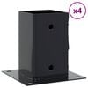 vidaXL Spokkels vierkant 4 st 81x81 mm gepoedercoat staal antraciet