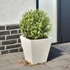 vidaXL Plantenbak 30x30x30 cm staal wit