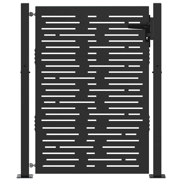 vidaXL Poort 100x125 cm vierkant cortenstaal