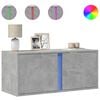 vidaXL Tv-wandmeubel met LED-verlichting 80x31x35 cm betongrijs
