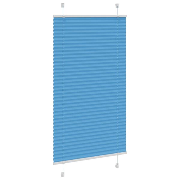 vidaXL Pliss&eacute; rolgordijn 75x100 cm stofbreedte 74,4 cm polyester blauw