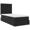 vidaXL Opbergbed met LED met matras met LED Zwart 100 x 200 cm Fluweel