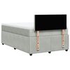 vidaXL Boxspring met matras fluweel lichtgrijs 120x200 cm