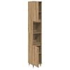 vidaXL Badkamerkast 30x30x190 cm bewerkt hout artisanaal eikenkleurig