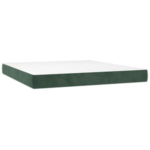 vidaXL Pocketveringmatras medium 160x200x20 cm fluweel donkergroen