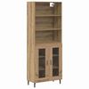 vidaXL Hoge kast 2 pcs Artisan Eiken 69,5 x 32,5 x 180 cm Bewerkt hout