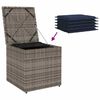 vidaXL Kussenbox met opslag Grijs 50 x 50 x 50 cm poly rattan