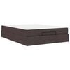 vidaXL Bedframe met matras 2 st Tan Stof