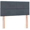 vidaXL Boxspring met matras fluweel donkergrijs 80x220 cm