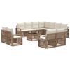 vidaXL Tuinbankenset 12 pcs Beige poly rattan