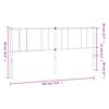 vidaXL Vervangend hoofdbord 180 cm metaal zwart