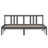 vidaXL Bedframe massief hout grijs 160x200 cm