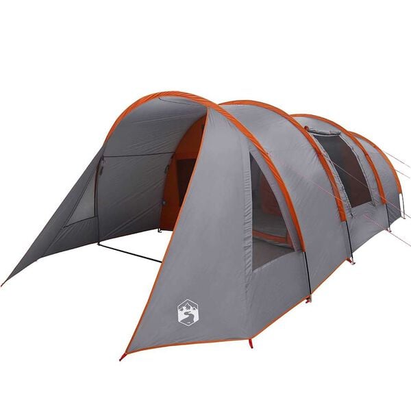 vidaXL Tunneltent met dak Grijs en Oranje 778 x 356 x 210 cm