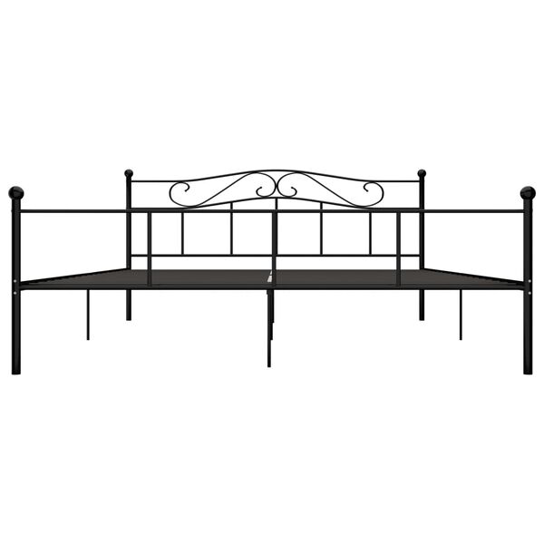 vidaXL Bedframe metaal zwart 180x200 cm