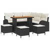 vidaXL Tuinbankenset 9 st Zwart poly rattan