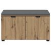 vidaXL Halbank met kussen met opslag Artisan Eiken 80 x 46 x 46 cm