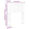 vidaXL Hoofdbord met hoofdeinde Zwart Eiken 75 cm Bewerkt hout