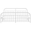 vidaXL Bedframe met hoofd- en voeteneinde metaal wit 200x200 cm