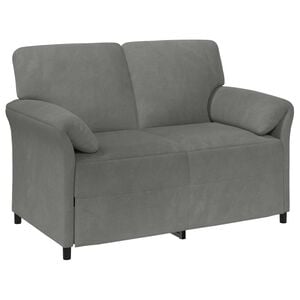 vidaXL 2-Zits Sofa Donkergrijs 138 x 83 x 95 cm Fluweel