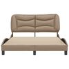 vidaXL Bedframe zonder matras "Hvar" kunstleer cappucinnokleurig 140x190 cm