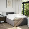 vidaXL Boxspring met matras stof taupe 120x190 cm