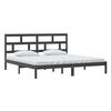 vidaXL Bedframe massief grenenhout zwart 200x200 cm