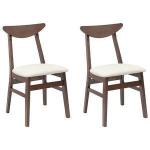 vidaXL Eettafelstoelen 2 pcs Licht Bruin 42 x 47.5 x 81 cm
