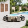 vidaXL Opbergschappen voor hottub 2 st poly rattan grijs
