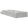 vidaXL Opbergbedframe met lade Beton Grijs 90 cm Bewerkt hout