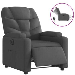 vidaXL Fauteuil elektrisch verstelbaar stof donkergrijs