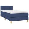 vidaXL Boxspring met matras en LED stof blauw 80x200 cm