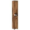 vidaXL Badkamer Kast Oud Hout 30,5 x 30 x 195 cm Bewerkt hout