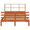 vidaXL Bed met boekenkast zonder matras grenenhout wasbruin 150x200 cm