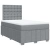 vidaXL Boxspring met matras stof lichtgrijs 120x190 cm
