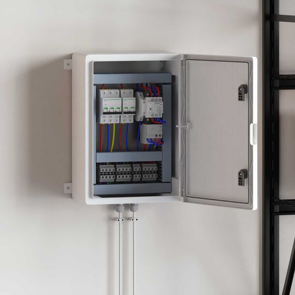 vidaXL Bedieningskast Grijs 47 x 20 x 60 cm ABS Kunststof