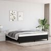 vidaXL Bedframe zonder matras stof zwart 200x200 cm