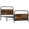 vidaXL Bedframe zonder matras bewerkt hout gerookt eiken 100x200 cm