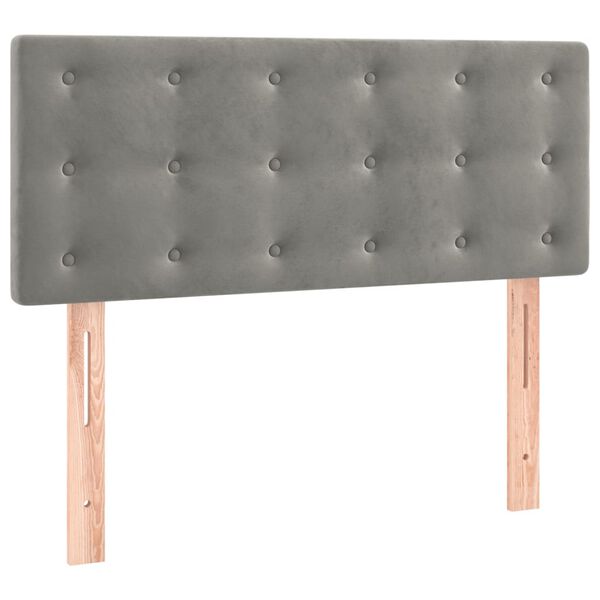 vidaXL Hoofdbord 80x5x78/88 cm fluweel lichtgrijs