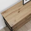 vidaXL Wandtafel artisanaal eikenkleurig 100 x 32 x 75 cm Bewerkt hout