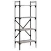 vidaXL Boekenkast 4-laags 56x31,5x138,5 cm bewerkt hout grijs sonoma