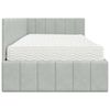 vidaXL Hoekbedframe met Matras met matras 2 pcs Lichtgrijs Fluweel
