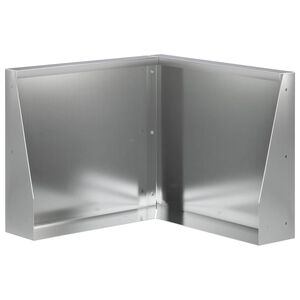 vidaXL Keerwand 50 x 50 x 30 cm Gegalvaniseerd staal zilver