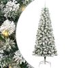 vidaXL Kunstmatige Inklapbare Kerstboom Groen en Wit 240 cm