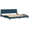 vidaXL Bedframe met LED zonder matras "Hanko" fluweel blauw 200x200 cm