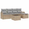 vidaXL Tuin Sofa Set 6 st Poly riet