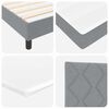 vidaXL Boxspringbed met matras Lichtgrijs 90 x 190 cm Stof